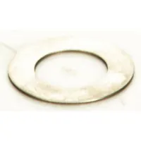 Hardened washer for distributing load and preventing surface damage under bolted joints in industrial equipment. Suitable for use in machinery, conveyors, and structural assemblies requiring high-strength fastening