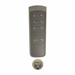 This gray plastic pendant is a control interface for NOA healthcare beds, enabling adjustment of bed functions such as head, foot, and height positioning. It is compatible with NOA part numbers 1050007 through 1050013 and serves as a direct replacement component.