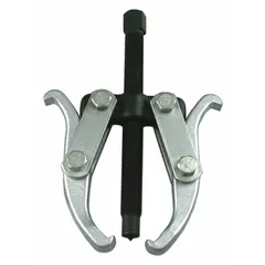 This reversible jaw puller has a 2-ton pulling capacity, 3-1/4-inch jaw reach, and 0.25-inch jaw thickness. It is used for removing gears, bearings, pulleys, and other press-fit components from shafts in industrial maintenance and repair tasks.