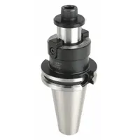 This CAT40 shell mill holder features a 27 mm pilot diameter and 71 mm projection, designed for use with shell mills in CNC milling machines. Coolant-through capability aids chip evacuation and extends tool life. Suitable for general milling applications requiring rigidity and precision