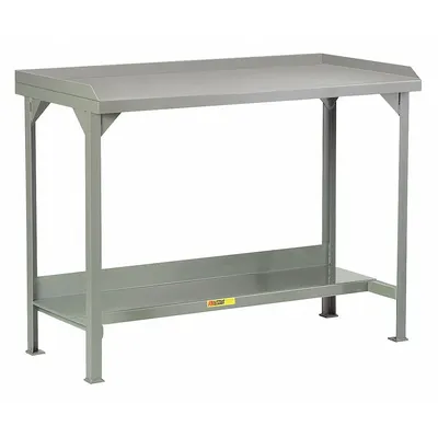 LITTLE GIANT Workbench: Fixed Ht, Steel, 60 in x 24 in, 4,500 lb Overall Load Capacity - Workbenches with Lower Shelves
