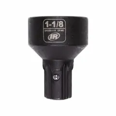 This 1-1/8 in SAE impact socket features a 6-point drive and standard depth, with an overall length of 2 1/64 in. It is designed for use with impact tools in heavy-duty fastening and loosening tasks on hex fasteners.