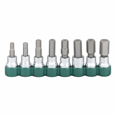 SK PROFESSIONAL TOOLS Socket Bit Set: 1 - 25 Pieces, 3/8 in Drive Size, 8 Pieces - Hex Bit Socket Sets