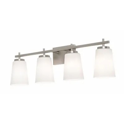 AFX INC. Joanna 33" Vanity Light, Satin Nickel, 60W Dimmable, 120V AC - Joanna Vanity Lights