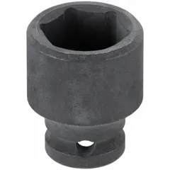 This 1/4" drive impact socket features a 12 mm, 6-point metric design with a standard profile and no thin wall. The manganese phosphate finish provides corrosion resistance. Suitable for use with impact wrenches or drivers in automotive and industrial fastening applications.