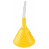 Fast Fill Spout Funnel: Polyethylene, 64 fl oz Fluid Capacity, 4 1/2 in Overall Dia, Removable Spout (MPN 94310)