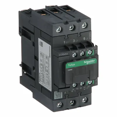 SCHNEIDER Magnetic Contactor: Non-Reversing, 3 Poles, 3NO Contacts, 65 A - Non-Reversing IEC Contactors