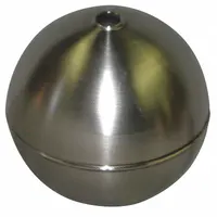 NAUGATUCK Tubed Float Ball: Float Ball, 1/2 in, 1/2 in Thread Size, Through Tube, Cylindrical (MPN GRT60S418C)