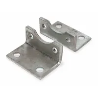 SPEEDAIRE Metric Cylinder Mounting Kit: Foot, Fits 100 mm Bore Dia, Steel