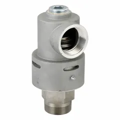 This DUFF-NORTON rotary union is a straight, plain aluminum joint with one passage. It features a 2" threaded rotating shaft and carbon graphite seals, with a maximum speed of 3500 rpm. Designed for transferring media between stationary and rotating equipment in industrial applications such as rotating drums, reels, and spindles.
