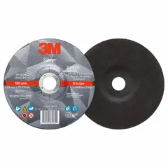 This 3M depressed center cut-off wheel is designed for cutting carbon and stainless steel. The ceramic abrasive and 60 grit enable efficient, cool-cutting action. It is commonly used in metal fabrication, maintenance, and repair applications.