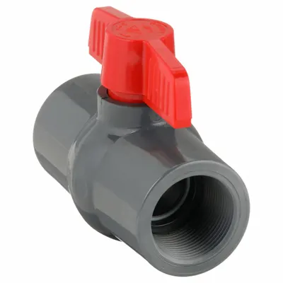 OEM APPROVED VENDOR PVC Ball Valve, 1-1/4 in, FNPT x FNPT, Full Port, Tee Handle - PVC Ball Valves