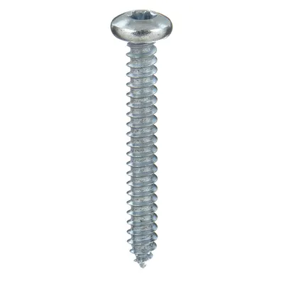 TAMPER-PRUF SCREW Sheet Metal Screw: #4 Size, 1/2 in Lg, Steel, Zinc-Plated, Torx/Star, Pan - Pan Head Sheet Metal Screws