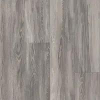 This vinyl floor tile from ARMSTRONG FLOORING features a Brushed Essence finish and embossed texture, providing a natural wood-look aesthetic. The square tile measures 6 inches in width and is suitable for residential and light-commercial flooring applications such as kitchens, bathrooms, and basements