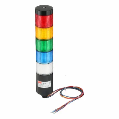 Dayton Tower Light Assembly: 5 Tier, Amber/Blue/Clear/Green/Red, No Sounder Tier - Five-Tier Tower Light Assemblies
