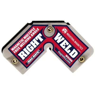 MAG-MATE Magnetic Welding Square: 45°_90° - Inside/Outside-Corner 45/90-Degree Welding Magnets