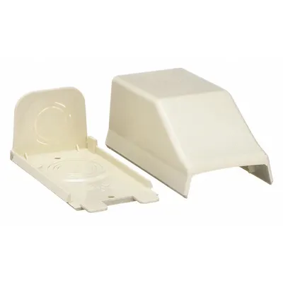 LEGRAND Entrance End for 2300 Raceways, Ivory Plastic, Snap-On Mounting - End Fittings for Nonmetallic Single-Channel Raceways