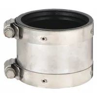 FERNCO Flexible Pipe Straight: Neoprene, For 1 1/2 in_1 1/4 in Pipe, Copper x Iron, Reinforced (MPN 3001-1125)