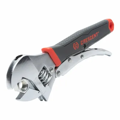 CRESCENT Adjustable Wrenches & Sets: Alloy Steel, Chrome, 10 in Overall Lg - Automatic Locking Adjustable Wrenches