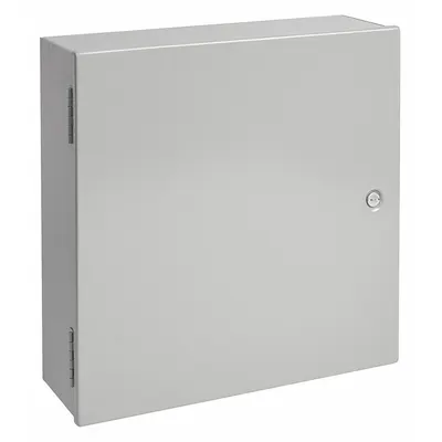 HOFFMAN Enclosure: Steel, 24 in x 24 in x 9 in, NEMA 1, Solid Cover, Hinged - Steel Indoor Enclosures with Hinged Covers