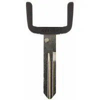 Brass vehicle key blank, Key ID # EB3-P-SUB4 SUBARU ELECTRONIC KEY BLADE, with 0 pins. Used for duplicating Subaru electronic keys in automotive locksmith and dealership settings