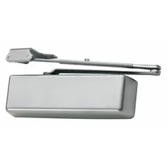 This Grade 1 heavy duty door closer from the LCN 4040 series is constructed of aluminum and designed for interior or exterior use. It features a non-hold open function, adjustable spring size 6, and a regular arm. Suitable for parallel, standard, and top frame mounting, it is ADA compliant.