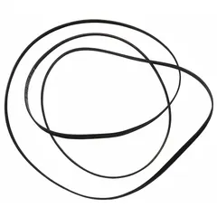Replacement dryer belt for Whirlpool washing machines and dryers. Drives drum rotation to maintain proper tumbling action during drying cycles.