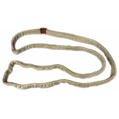 Endless round sling constructed from polyester and nylon, with a body diameter of 1 19/64 inches and a sling length of 16 feet. Suitable for lifting and rigging applications in industrial environments, providing flexibility and surface protection for various loads.