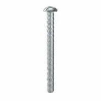 Machine Screw: #8-32 Thread Size, 2 in Lg, Steel, Zinc-Plated, Button, Torx®/Star, 50 PK (MPN 400180)