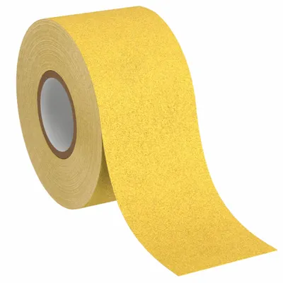 3M Anti-Slip Tape: Coarse, 60 Grit Size, Solid, Yellow, 2 in x 60 ft, 36 mil Tape Thick - Medium Traffic Antislip Tape