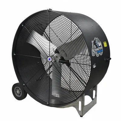 SCHAEFER Circulating Fan: 36 in Blade Dia, 115/230V AC, Mobile, 1/2 hp, Direct Drive - Standard Industrial Floor Fans