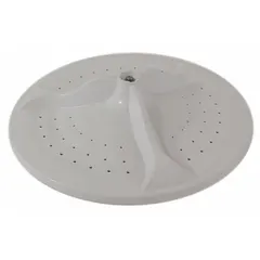 Genuine OEM washing machine washplate designed to agitate and move laundry through water during the wash cycle. Replaces original part for compatible Whirlpool models.