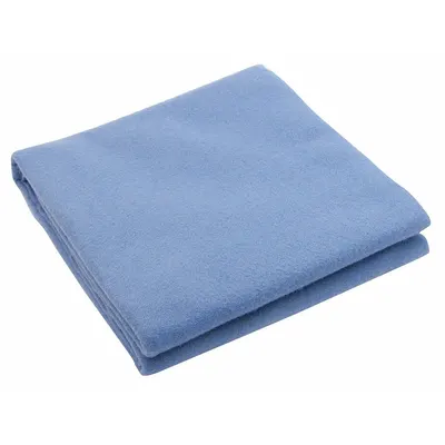 MEDSOURCE Blanket: Polyester, Blue, 50 in Wd - Standard Disposable Blankets