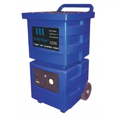 This negative air machine provides particulate filtration with a maximum airflow of 1,000 cfm. It includes an air filter and operates under negative air pressure. The impact-resistant plastic housing is suited for construction, renovation, or remediation sites where durability is needed.