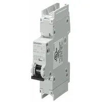 This 1-pole miniature circuit breaker features a C-Curve trip characteristic and is UL489 listed for DIN rail mounting. Rated 40 A with a maximum interrupting rating of 14 kA at 240V AC and 60V DC, it uses screw clamp terminals for secure wiring. Suitable for branch circuit protection in industrial control panels, HVAC equipment, and distribution boards