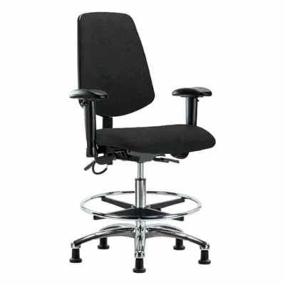 OEM ESD Task Chair: Fabric, Arms Included, Ht Range 21 1/2 in to 29 in - Fabric ESD Chairs