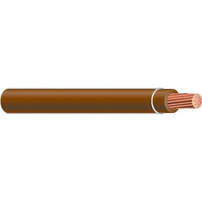 SOUTHWIRE Building Wire: Copper, 14 AWG, 1 Conductors, Stranded, Brown, 1,000 ft Lg - Copper THHN/THWN Building Wires