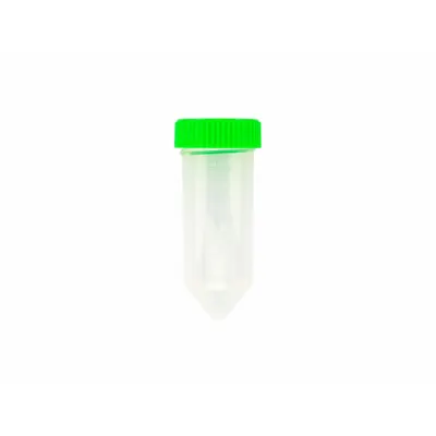 OEM PPCO Centrifuge Tube, 30 mL, Conical Bottom, Natural, Green Closure, Graduated - Plastic Centrifuge Tubes