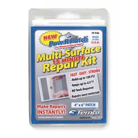 Fiberglass repair patch kit for pipes from 1/8 in to 1 in diameter. Includes a 6 in wide by 4 in long clear/yellow patch and a pair of gloves. Used for sealing leaks, cracks, and holes in plumbing and piping systems