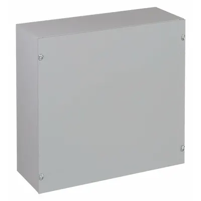 HOFFMAN Enclosure: Steel, 24 in x 20 in x 8 in, NEMA 1, Solid Cover, Screw On - Steel Indoor Enclosures with Screw-On Covers