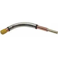 This conductor tube is designed for use with Tweco MIG Guns in the Classic No. 3 Series. It features a 60° angle and a 3-inch radius, with a metal outer jacket. The tube guides the welding wire during MIG welding operations