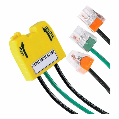 LEVITON Snap-In Wiring Module, 20 A, 347V AC, 3-Wire, Stranded, 6 in Leads - Snap-In Wiring Modules