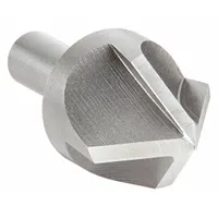 This KEO countersink features an 82° included angle and four flutes for smooth cutting and efficient chip evacuation. It is made from high-speed steel and has a 1 1/4 in body diameter. Designed for machine use, it creates conical recesses in metal or plastic to accommodate flat-head screws