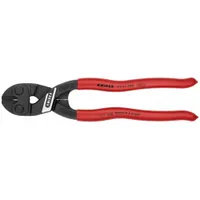 KNIPEX Bolt Cutters: Plastic, For 1/4 in Max Dia Soft Steel, For 3/16 in Max Dia Medium Steel, Red (MPN 71 31 200)