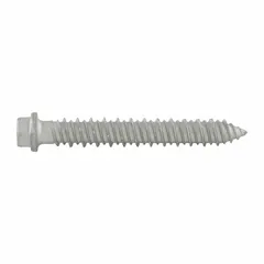 This inch-system concrete anchor screw is designed for fastening fixtures, brackets, and equipment to concrete, block, or brick. It features a case-hardened steel construction with a Stalgard® finish for corrosion resistance. The hex head drive allows for easy installation. Supplied in a 1,500-pack.