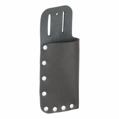 KLEIN TOOLS 5163 Leather Tool Sheath, Black, 1 Pocket for Knives, Belt Slot - Leather Tool Sheaths