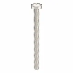 M6x1.00 thread, 70 mm length, 316 stainless steel pan head machine screw with Phillips drive and #3 drive size. Plain finish. Sold as a 5-pack. Suitable for general fastening applications where corrosion resistance is required.
