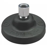 S & W Female-End Leveling Mount: Swivel Boltless, Nylon, 1"-8 Thread Size, 5 in Base, Anti-Vibration (MPN BSNYLE5-TEL)
