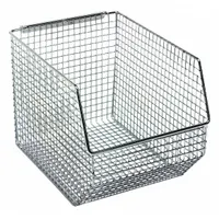 QUANTUM STORAGE SYSTEMS Hang and Stack Bin: 8 in x 10 1/2 in x 7 in, Silver, Dividers Not Included (MPN QMB539C)