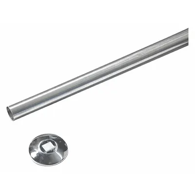 TAYMOR Rod Flange for Shower Curtain Rods, Polished Chrome, 2-1/2 in H - Rods & Mounting Hardware for Shower Curtains